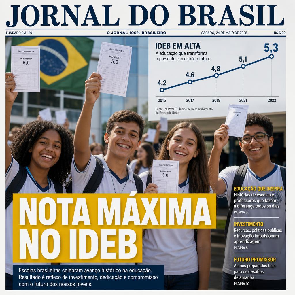 Escolas estaduais alcançam nota máxima e superam metas do Ideb
